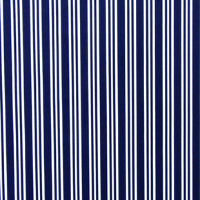 White/Navy Vertical Stripe Fabric