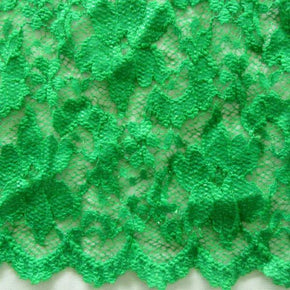  Green Fancy Floral Lace 