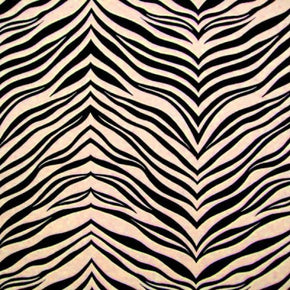  Baby Pink Zebra Print on Nylon Spandex