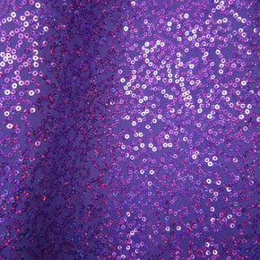  Purple Fancy Squiggle 2mm Sequins on Polyester Spandex