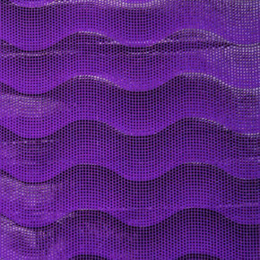  Black/Purple Endless Waves Foil on Polyester Spandex