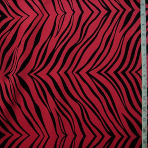  Crimson Zebra Print on Nylon Spandex