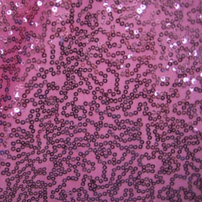  Pink/Dusty Rose Fancy Squiggle 2mm Sequins on Polyester Spandex