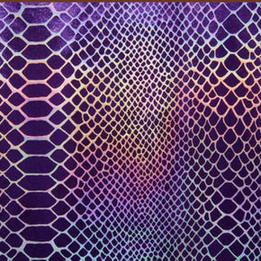  Purple Shiny Holographic Metallic Foil on Nylon Spandex
