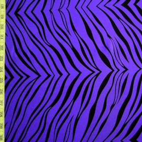  Deep Purple Zebra Print on Nylon Spandex