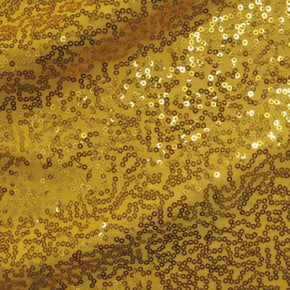  Gold/Yellow Fancy Squiggle 2mm Sequins on Polyester Spandex