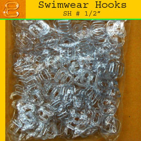 Transparent 1/2" Swimwear Hooks Fabric