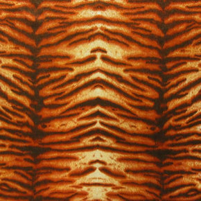  Red Shiny Tiger Print on Nylon Spandex