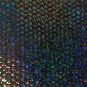  Black Holographic Mermaid Foil on Nylon Spandex