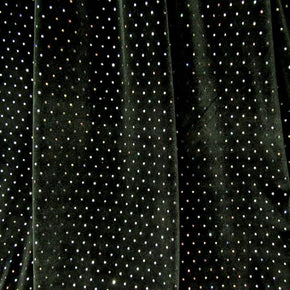 Silver/Black Glitter Holographic Foil On Velvet  Fabric