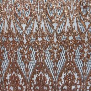 WHITE/NUDE Iranian EMBROIDERY 2Mm Sequin on Mesh