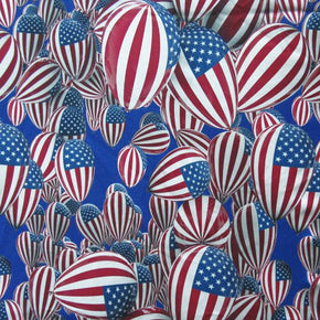 Red/White/Blue US Flags Print on Spandex