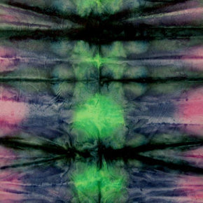  Tie-Dye Colorful Watercolor Print on Polyester Spandex