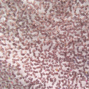  Pink Shiny Fancy Squiggle 2mm Sequins on Polyester Spandex
