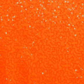  Neon Orange Fancy Squiggle 2mm Sequins on Polyester Spandex