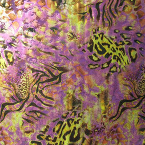 Gold/Purple Metallic Foil Fabric