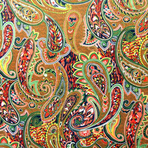 Multi Color Paisley Print Fabric