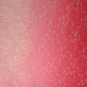 Red/Pink Ombre Lace Fabric