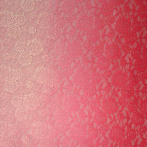 Red/Pink Ombre Lace Fabric