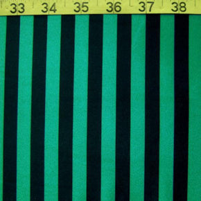  Black/Turquoise Shiny Vertical Stripe Print on Nylon Spandex