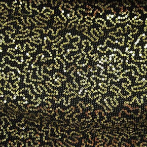  Gold/Black Squiggle 2mm Sequins & Lurex on Slinky