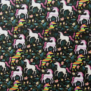 Multi Color Horse Print Fabric