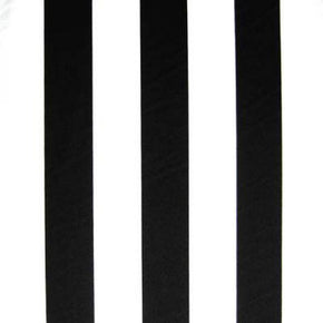  Black/White Matte Vertical 2" Stripes Print on Nylon Spandex