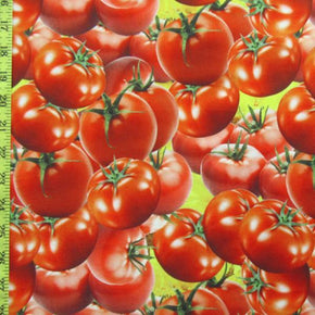 Multi-Colored Tomatoes Print on Polyester Spandex