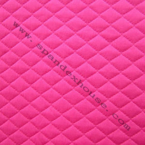  Hot Pink Quilted Print on Polyester Spandex