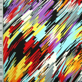 Multi-Colored Splash Painting Print on Polyester Spandex
