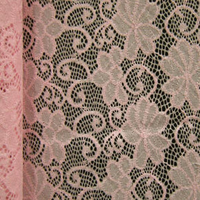  Pink Fancy Floral Lace on Nylon Spandex