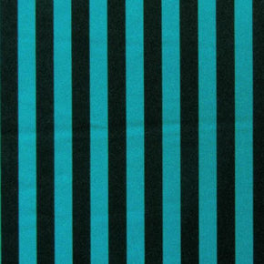  Black/Turquoise Vertical .5" Stripe Print on Polyester Spandex