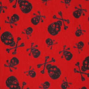  Red Skull Print on Mesh