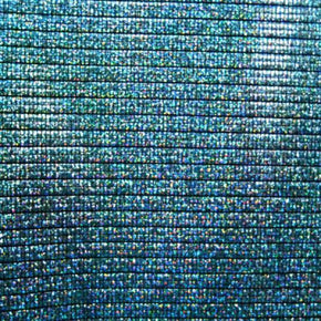  Turquoise/Black Holographic Vista Metallic Foil on Nylon Spandex