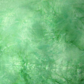 Green/White Colorful Watercolor Print on Polyester Spandex
