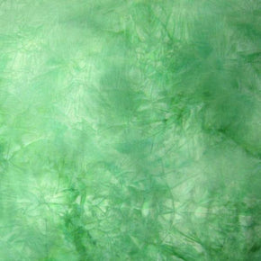 Green/White Colorful Watercolor Print on Polyester Spandex