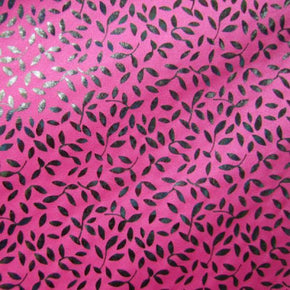  Gray/Hot Pink Shiny Metallic Foil on Nylon Spandex