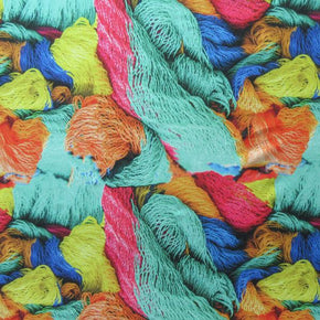Multi-Color Wool Print on Spandex