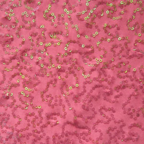  Iridescent/Neon Pink Shiny Holographic Squiggle 2mm Sequins on Spandex