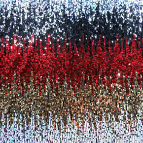 Multi-Colored Holographic Sequins on Stretch Mesh