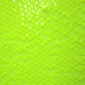 Neon Yellow Fancy Squiggle 2mm Sequins on Polyester Spandex