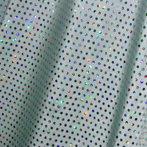 Grey Holographic Sequins on Spandex