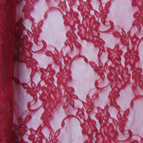  Red Fancy Floral Lace 