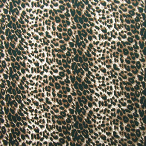 Black/Coffee Leopard Print Fabric