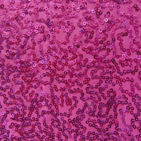  Fuchsia Shiny Fancy Squiggle 2mm Sequins on Spandex
