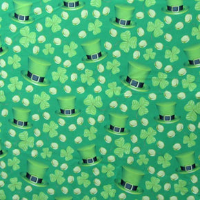 Multi Color Shamrock Print Fabric