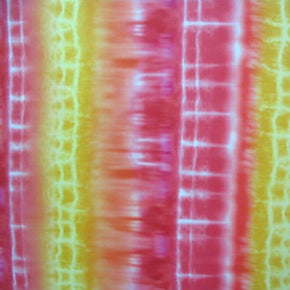 Punch/Yellow/White Lightning Streaks Nylon Mesh on Nylon Mesh