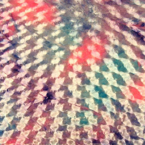 Tie Dye Glitter Crushed Velvet Fabric