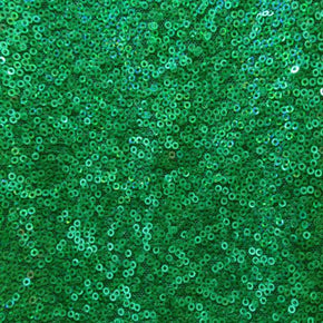  Kelly/Mallard Shiny 2mm Sequins on Stretch Mesh