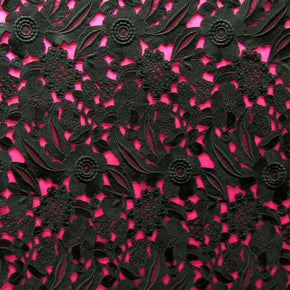 Black Embroidery Lace Fabric